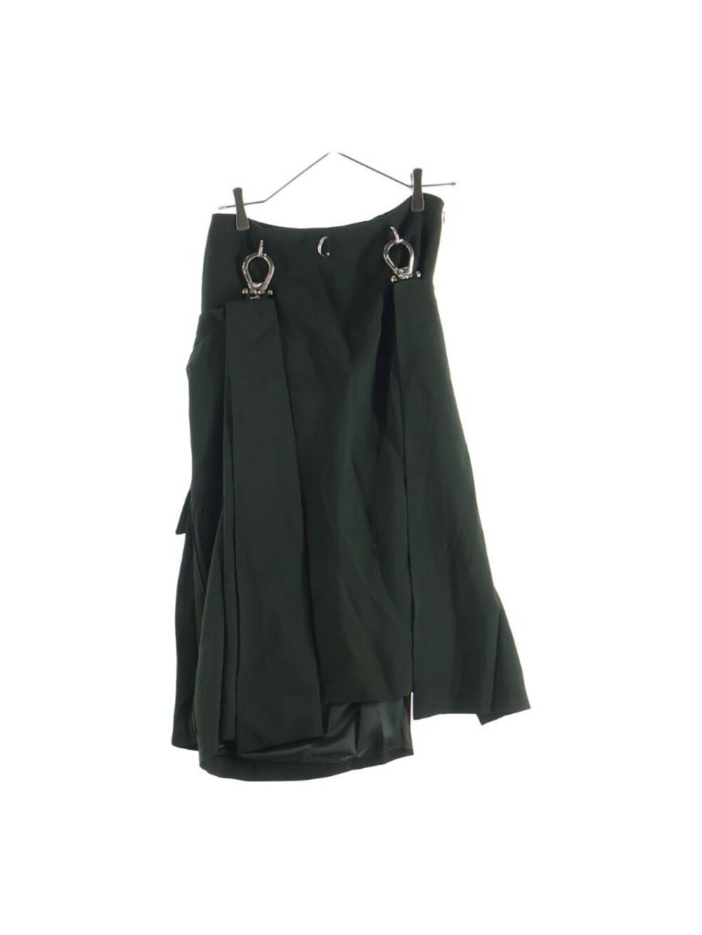 Prada Wrap Layered Skirt Khaki